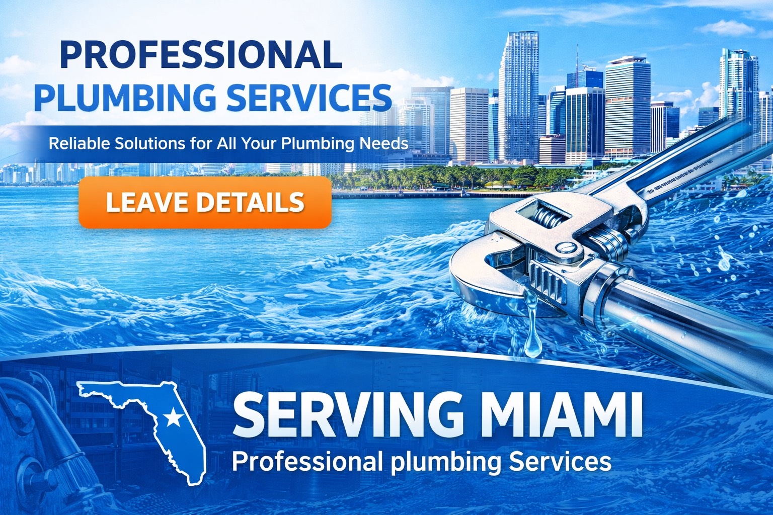 Professional plumbing banner